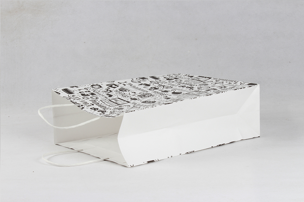 黑色卡通個(gè)性服裝牛皮紙袋定制