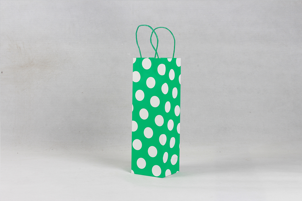 綠底白點時尚禮品牛皮紙袋 綠底白點時尚禮品牛皮紙袋