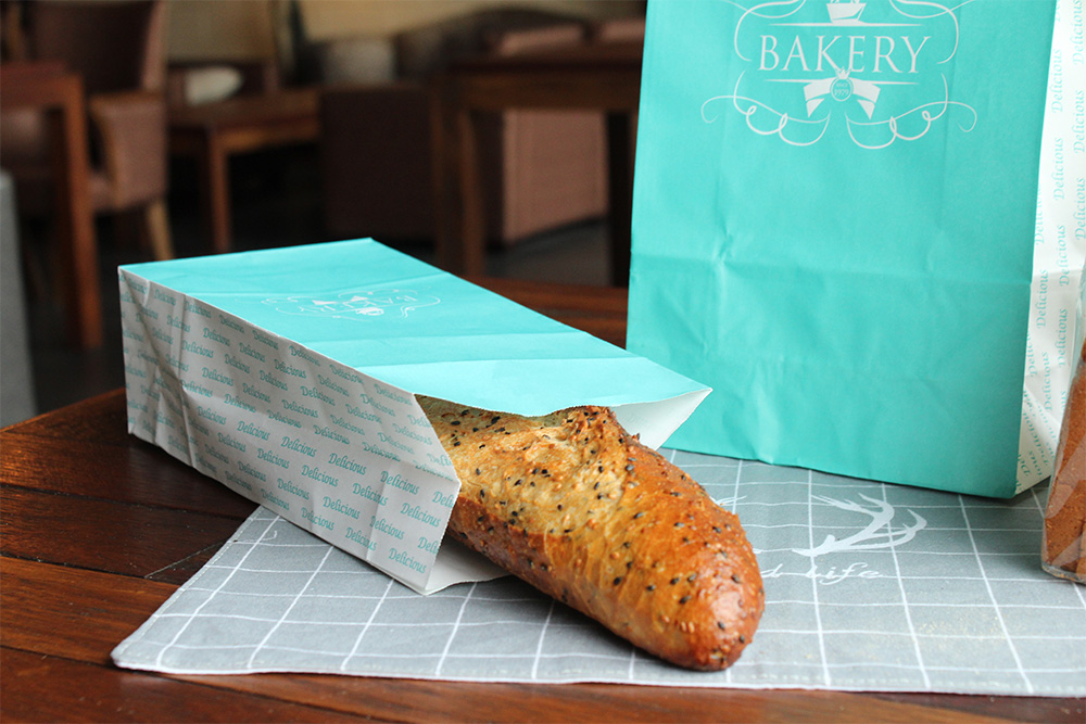 淺藍(lán)色休閑牛皮紙袋